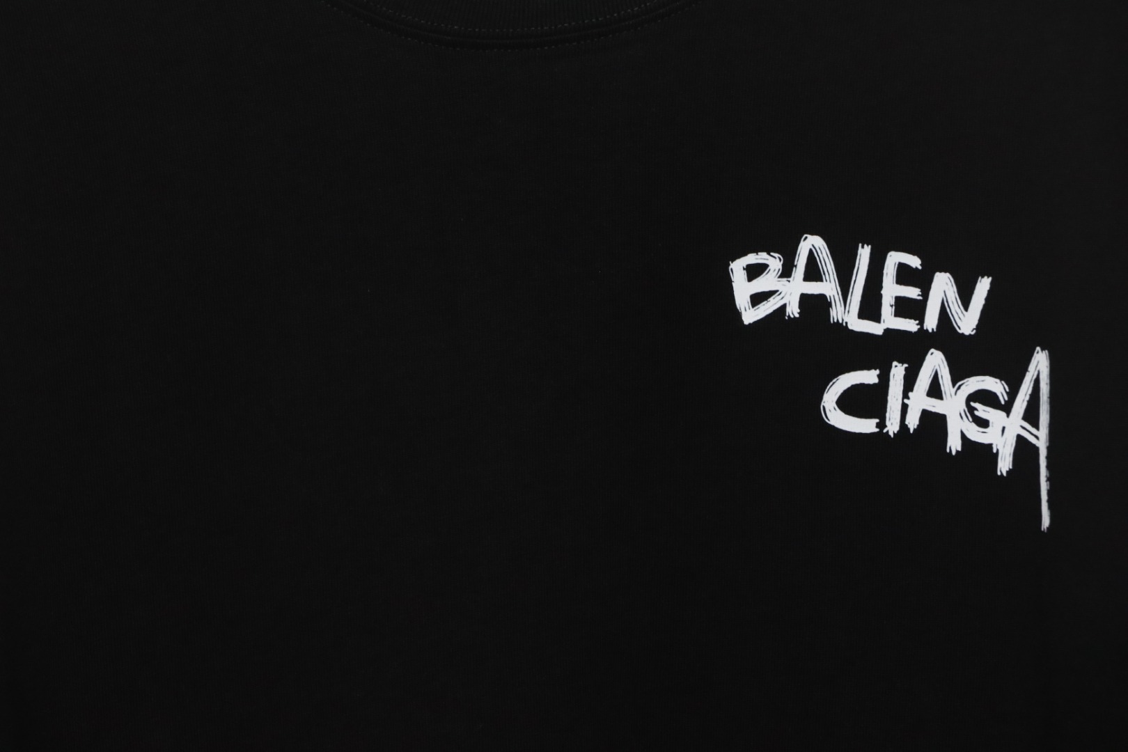 Balenciaga BLCG Misplaced Letter Print T-shirt Black
