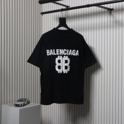Balenciaga Foam Letter BB Print T-shirt Black 02