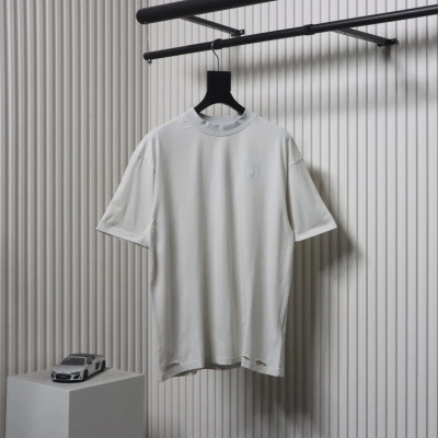 Balenciaga Glitter Wheat Ear Print Round Neck T-shirt  01