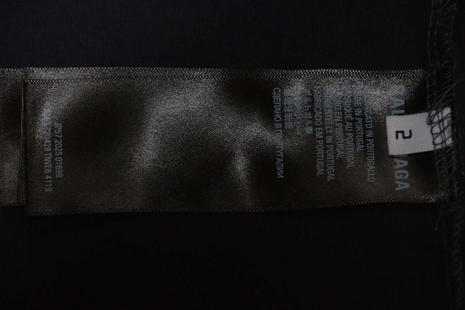 Balenciaga Glitter Wheat Ear Print Round Neck T-shirt Black