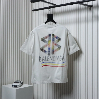 Balenciaga Hand-painted Coke Crew Neck T-shirt 02