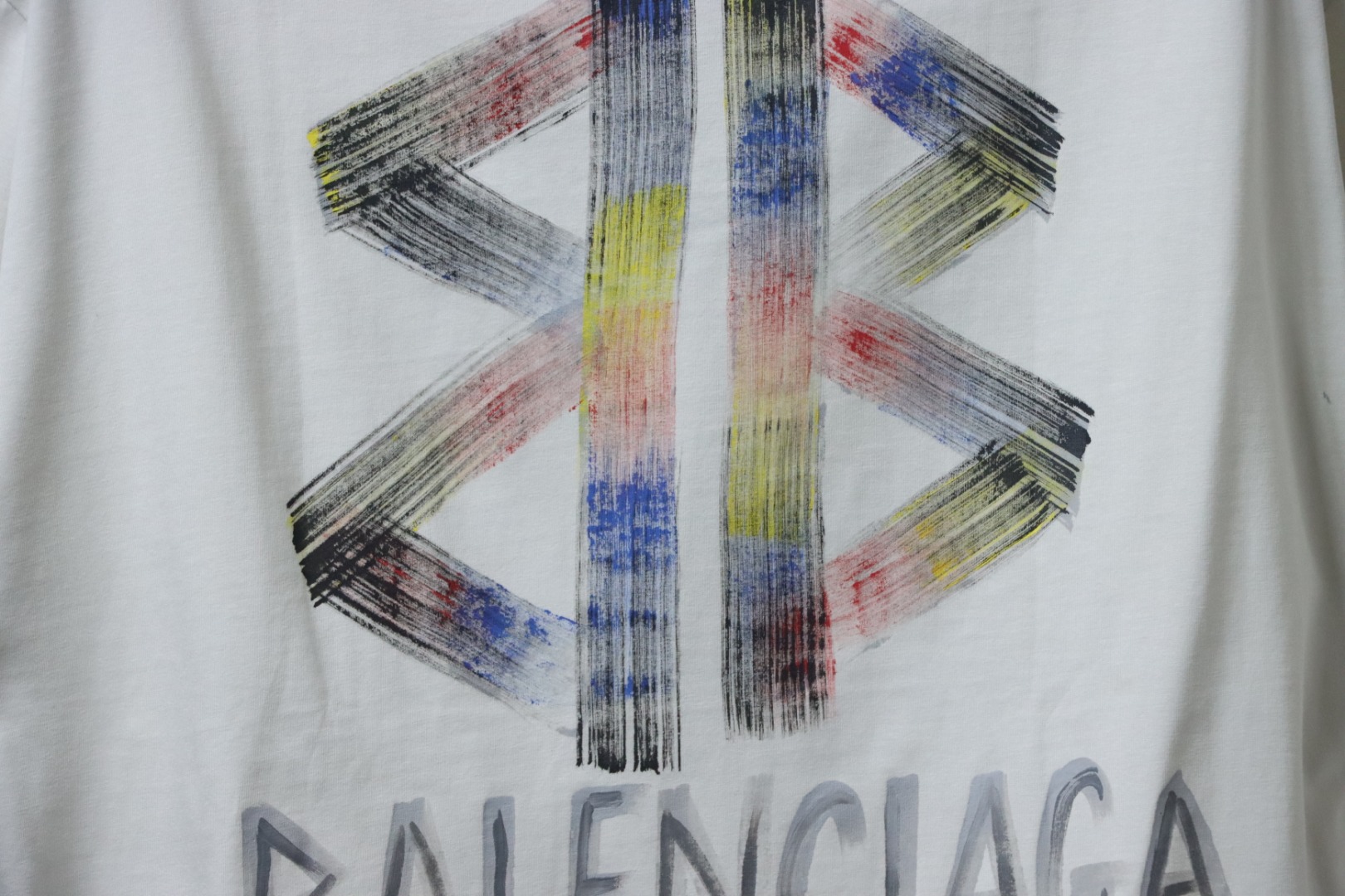 Balenciaga Hand-painted Coke Crew Neck T-shirt