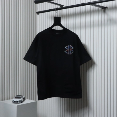 Balenciaga Hand-painted Coke Crew Neck T-shirt Black 01