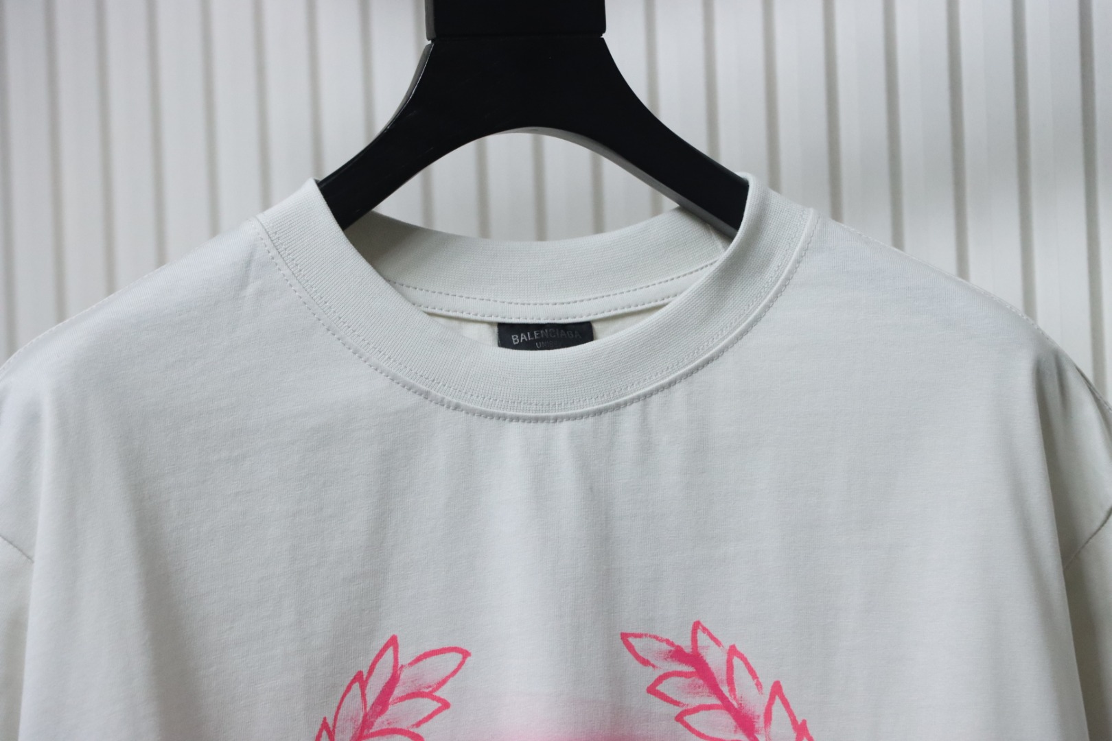 Balenciaga Hand-painted Wheat Ear Round Neck T-shirt