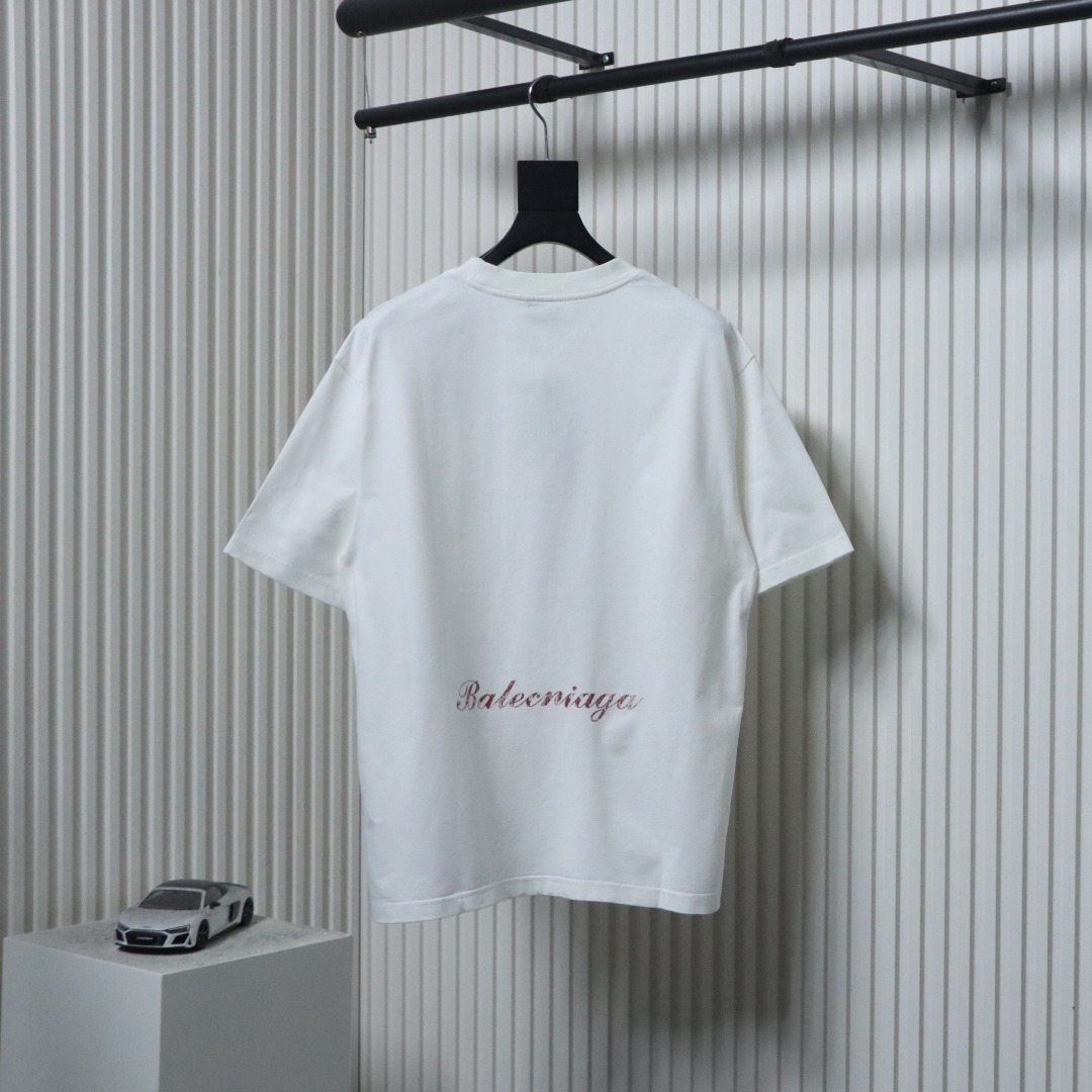 Balenciaga Tokyo Tower Digital Direct Inkjet Hole T-shirt