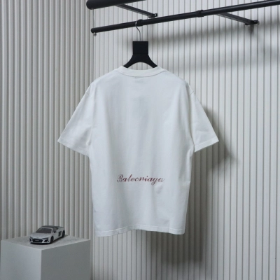 Balenciaga Tokyo Tower Digital Direct Inkjet Hole T-shirt 02
