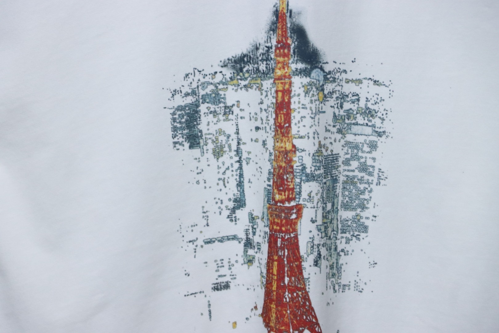 Balenciaga Tokyo Tower Digital Direct Inkjet Hole T-shirt