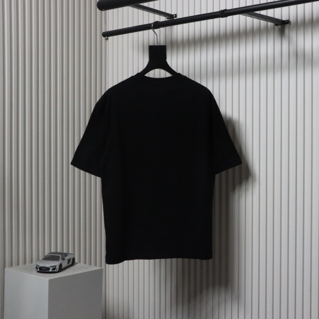 Balenciaga 24ss Cloud Letter Print T-shirt Black