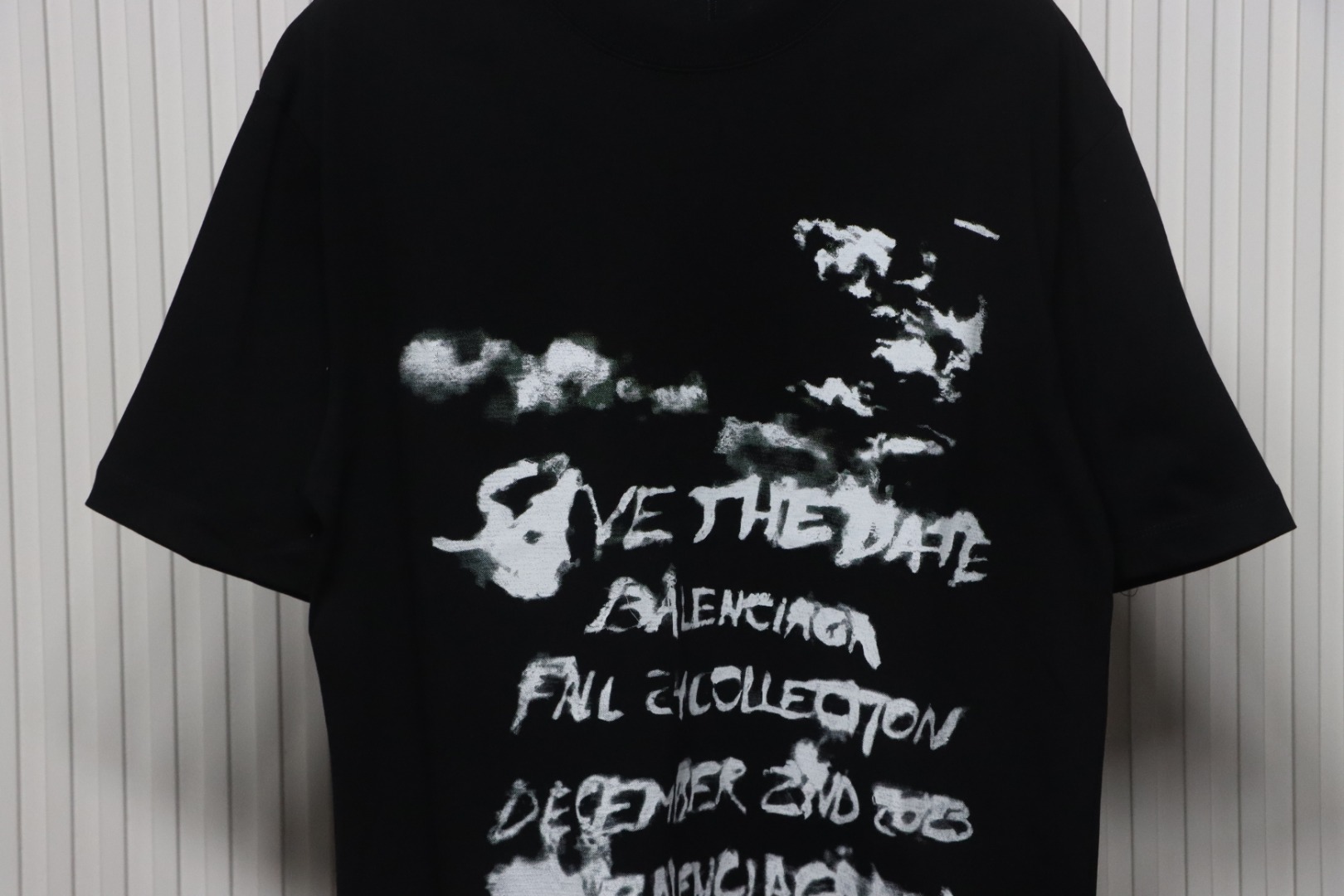 Balenciaga 24ss Cloud Letter Print T-shirt Black