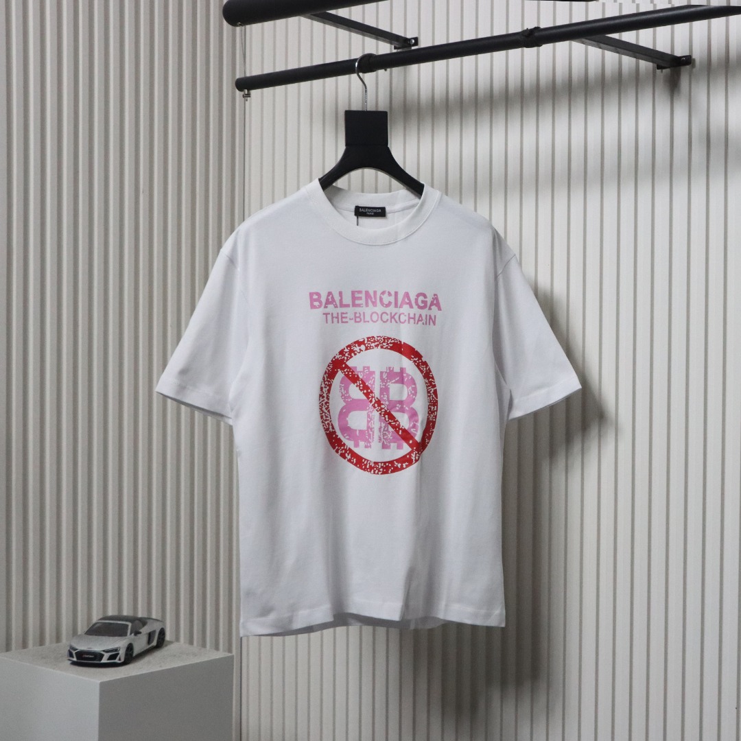 Balenciaga 24ss Double B No Passing Print T-shirt