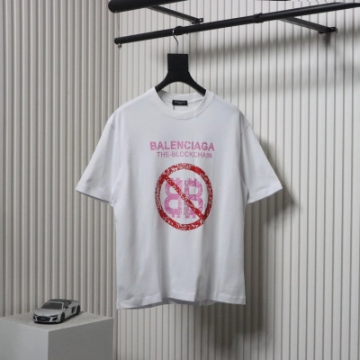 Balenciaga 24ss Double B No Passing Print T-shirt 01