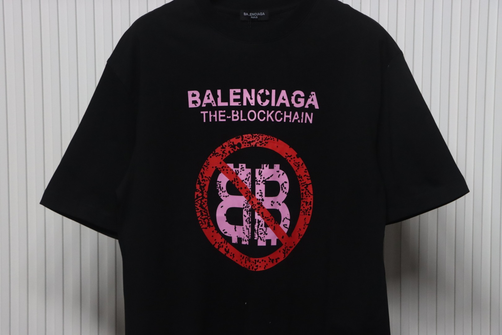 Balenciaga 24ss Double B No Passing Print T-shirt Black