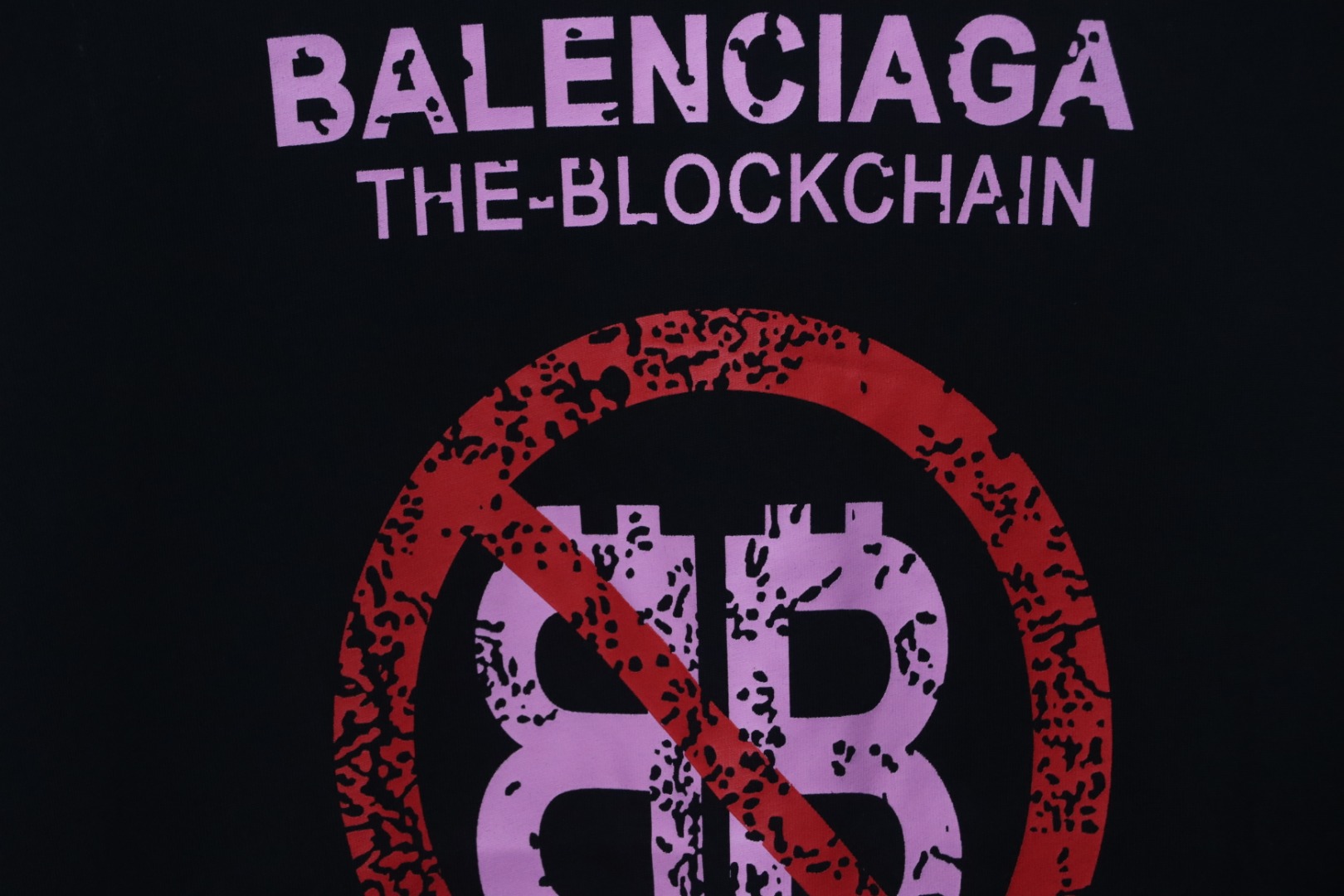 Balenciaga 24ss Double B No Passing Print T-shirt Black