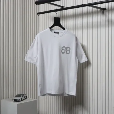 Balenciaga 24ss Hot Diamond Double B T-shirt  01