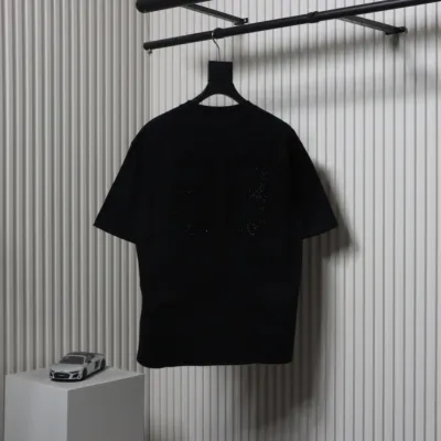 Balenciaga 24ss Hot Diamond Double B T-shirt Black 02
