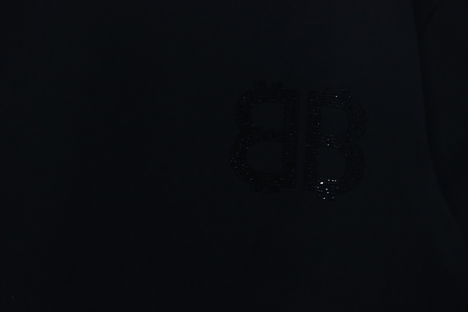 Balenciaga 24ss Hot Diamond Double B T-shirt Black