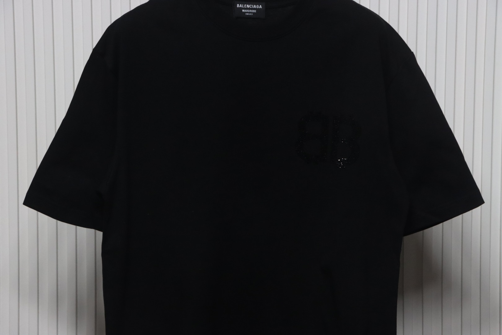 Balenciaga 24ss Hot Diamond Double B T-shirt Black