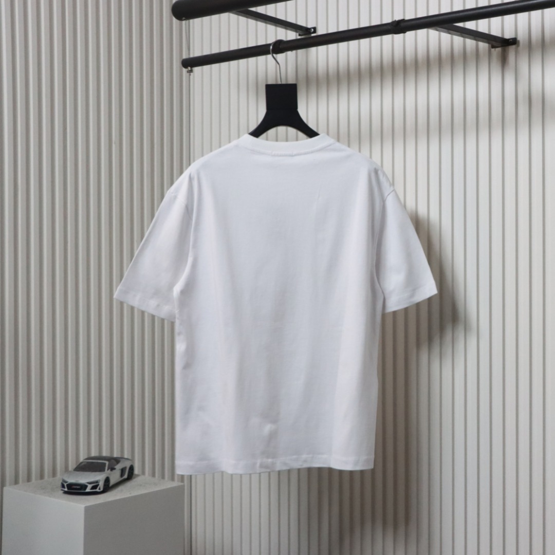 Balenciaga 24ss Overlapping Rhinestone Logo T-shirt