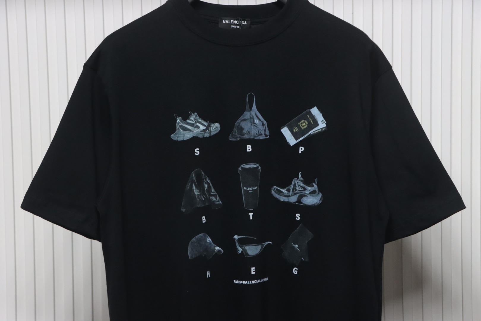 Balenciaga 25ss Classic Single Product Graphic Print T-shirt Black