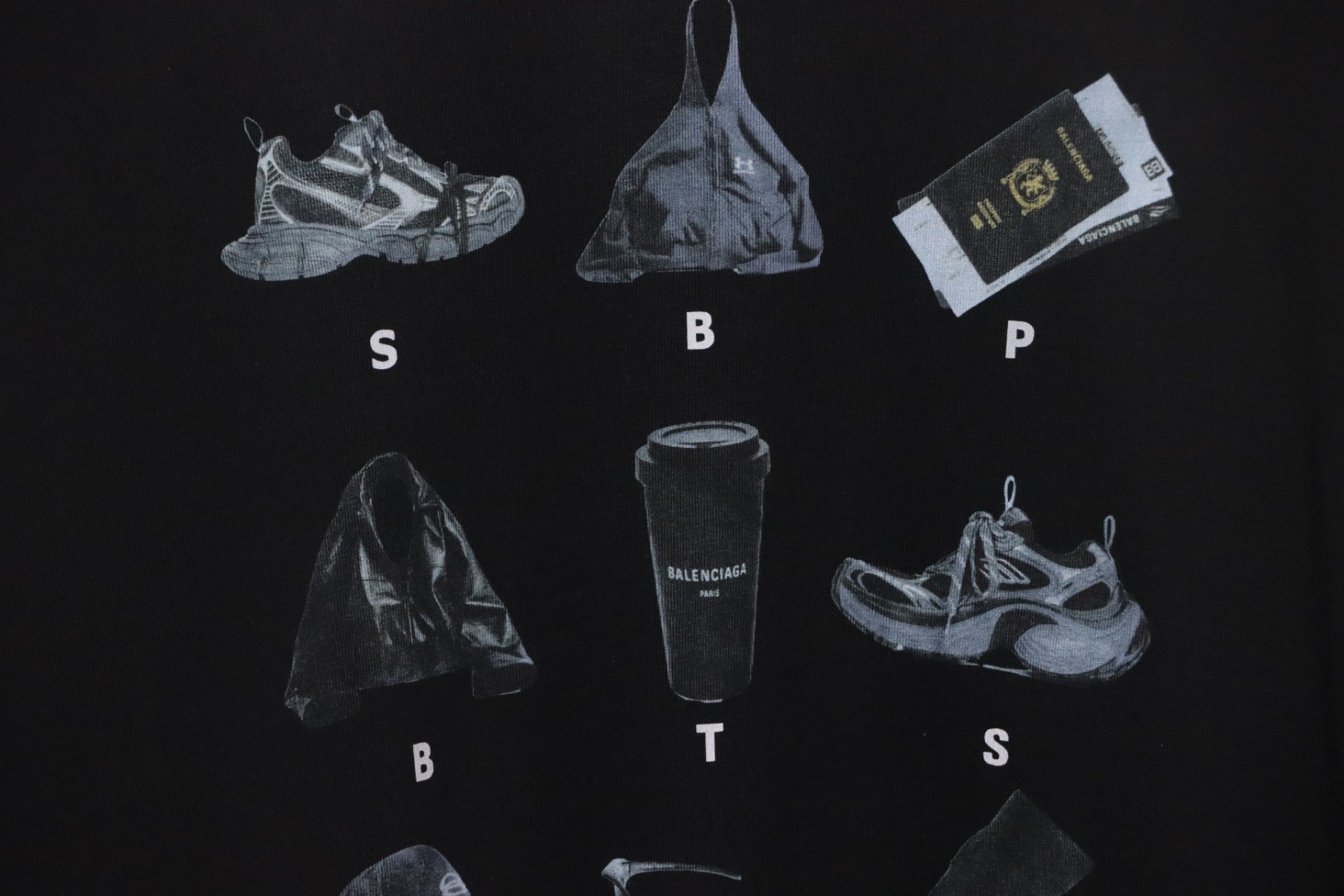 Balenciaga 25ss Classic Single Product Graphic Print T-shirt Black