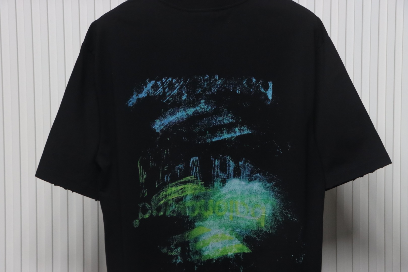 Balenciaga 25ss Double B Blurred Graffiti T-shirt Black