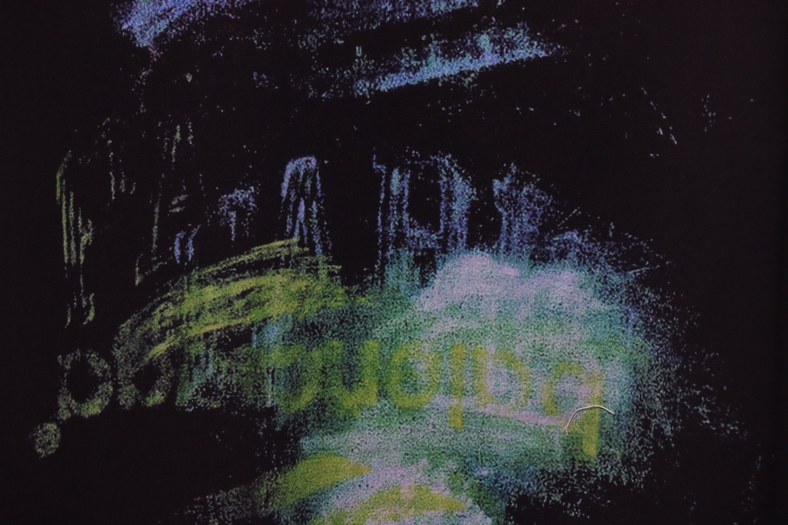 Balenciaga 25ss Double B Blurred Graffiti T-shirt Black