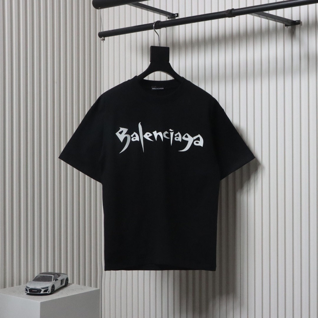 Balenciaga 25SS Font T-shirt Black