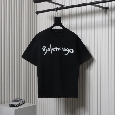 Balenciaga 25SS Font T-shirt Black 01