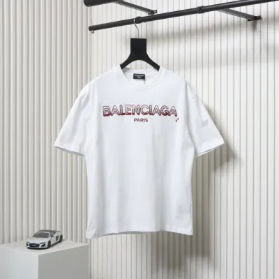 Balenciaga 25ss Gradient Letter Embroidered T-shirt 01