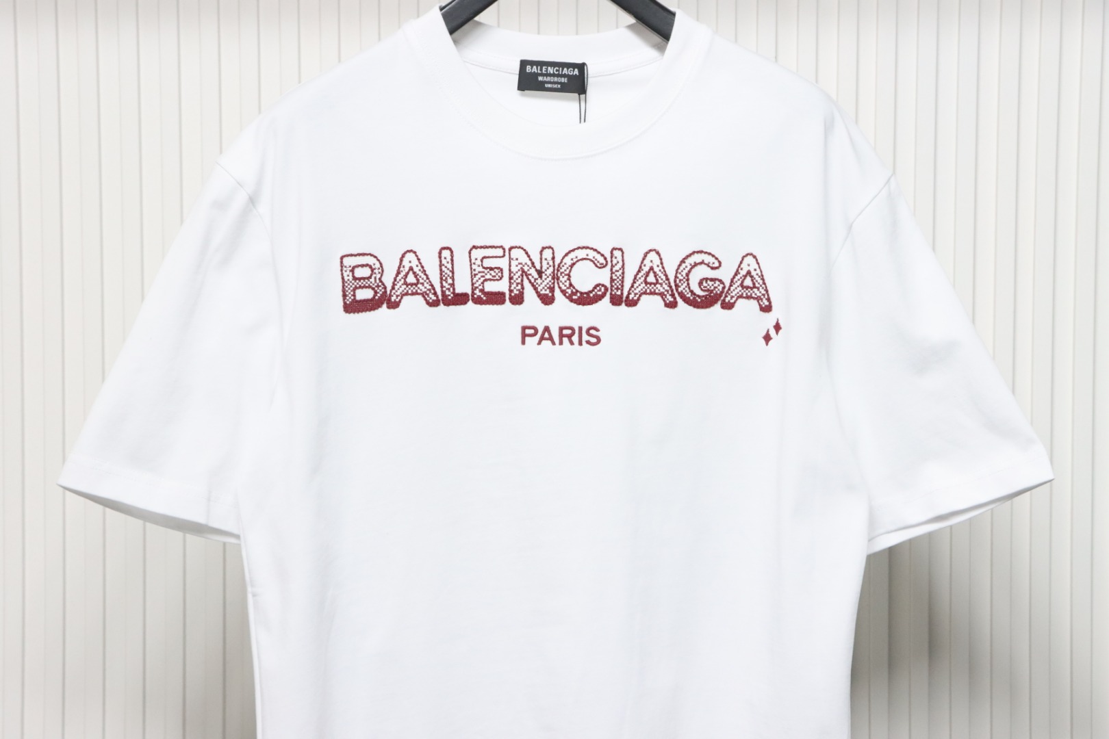 Balenciaga 25ss Gradient Letter Embroidered T-shirt