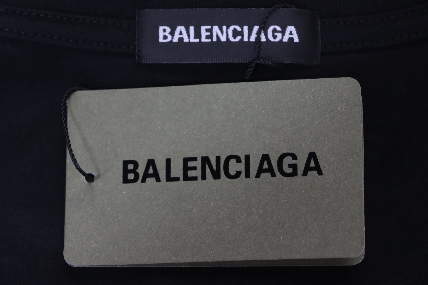 Balenciaga 25SS Pearl Letter T-shirt Black
