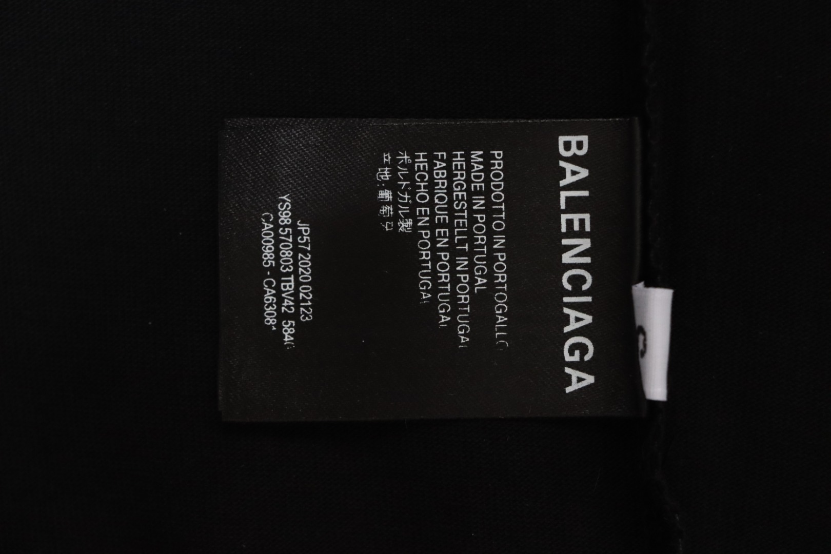 Balenciaga 25SS Pearl Letter T-shirt Black