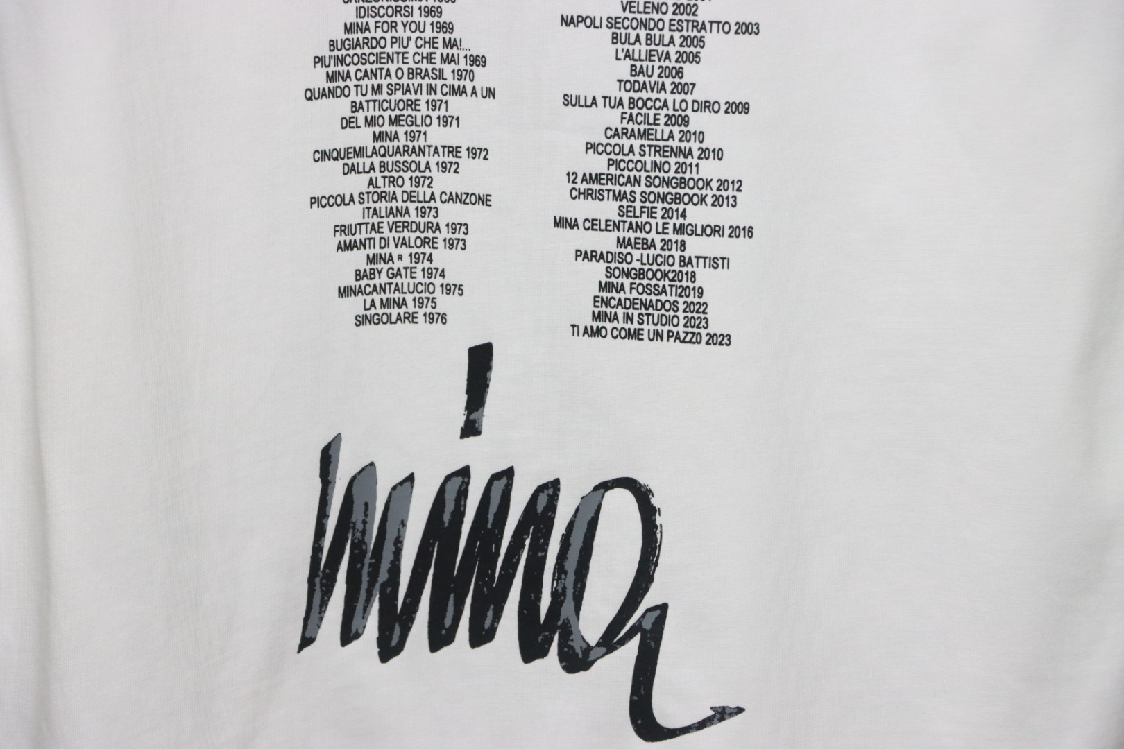 Balenciaga 25ss Portrait and Album Print Silhouette T-shirt White