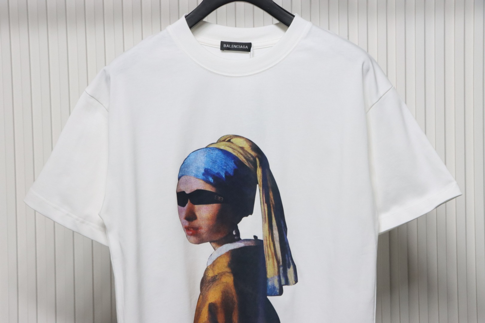 Balenciaga 25ss Portrait and Album Print Silhouette T-shirt White