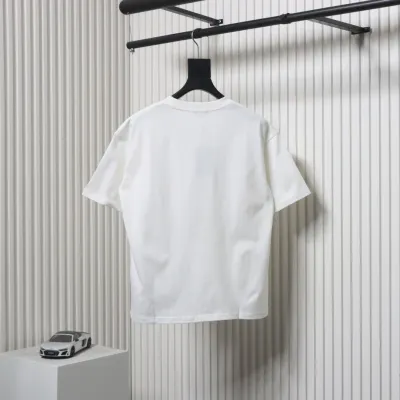 Balenciaga 25ss Sanskrit Letters Flocking Print T-shirt White 02
