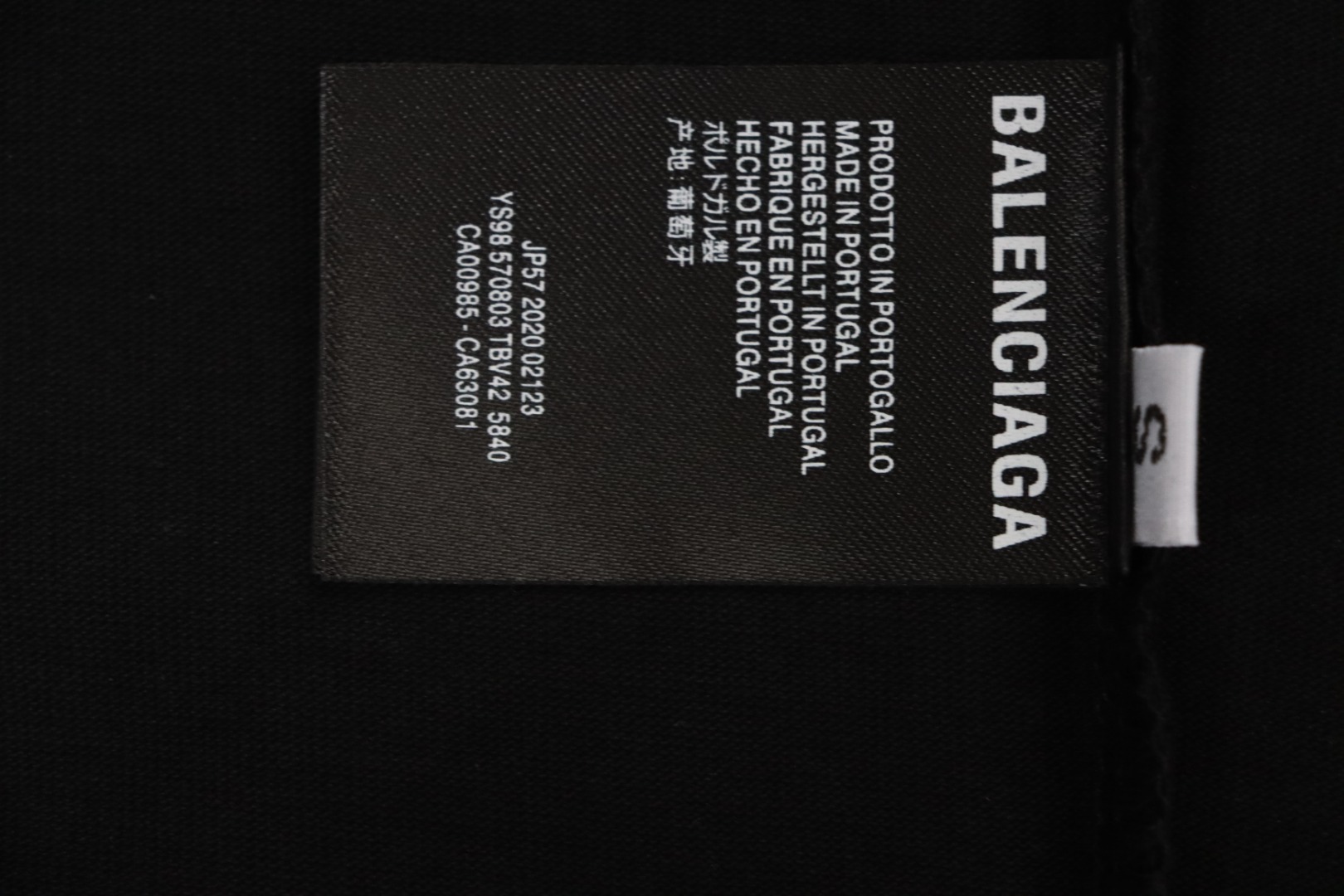 Balenciaga 25SS Shadow Letter T-shirt Black