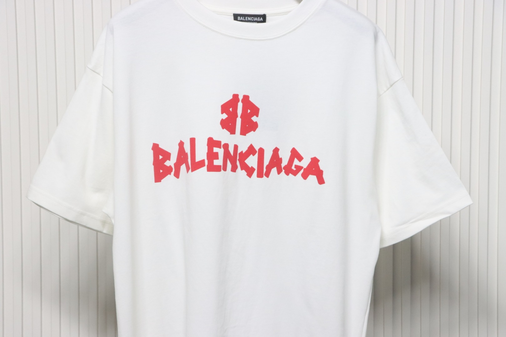 Balenciaga 25ss Tape Letters Foam Print T-shirt