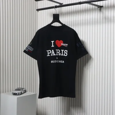 Balenciaga 25ss Valentine's Day Series Love Letter Print T-shirt Black 01