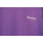 Balenciaga 25ss Washed Cola Embroidery Fried Color Holes T-shirt Purple
