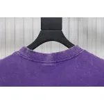 Balenciaga 25ss Washed Masking Tape Color Ripped Holes T-shirt Purple