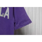 Balenciaga 25ss Washed Masking Tape Color Ripped Holes T-shirt Purple