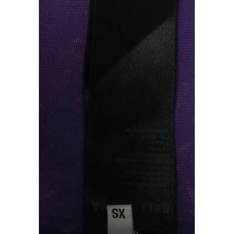 Balenciaga 25ss Washed Masking Tape Color Ripped Holes T-shirt Purple