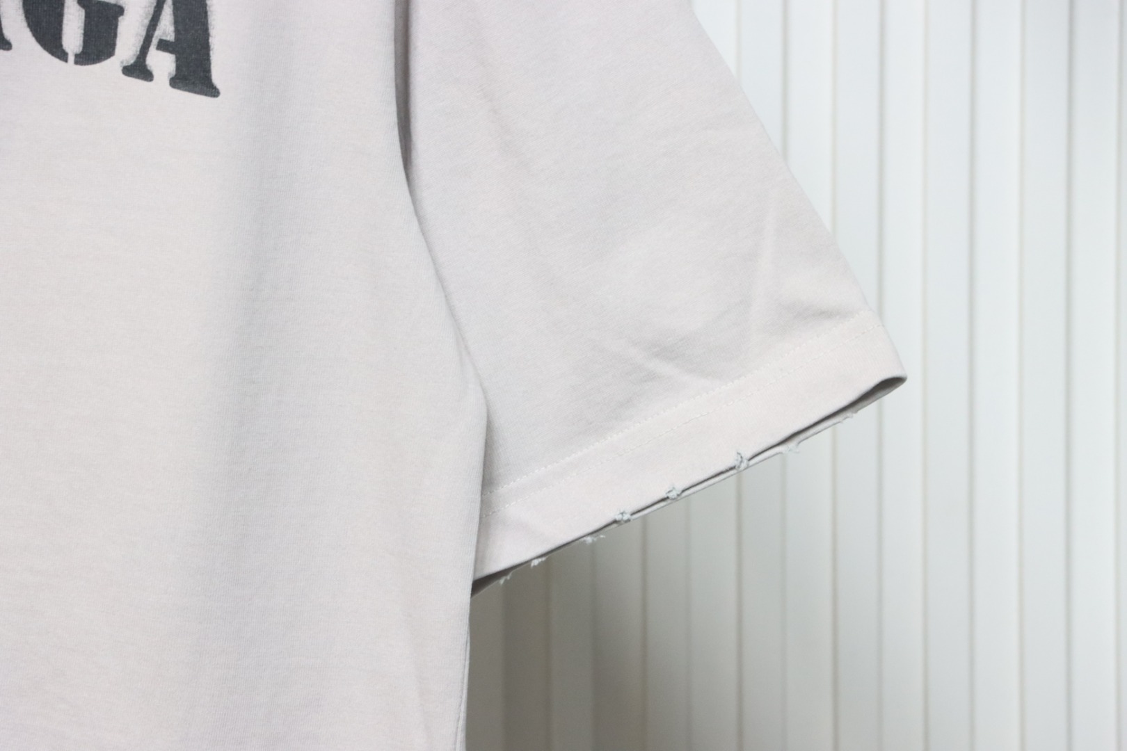 Balenciaga Blurred Inkjet Letters Front and Back  T-shirt White