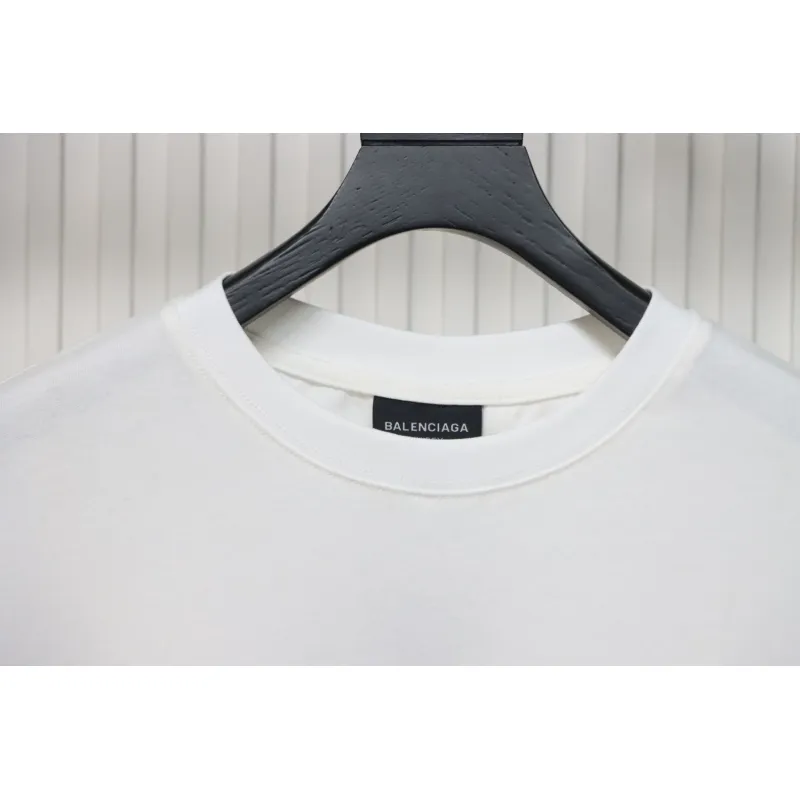 Balenciaga Catwalk Model Flame Lettering Digital Direct Printing T-shirt