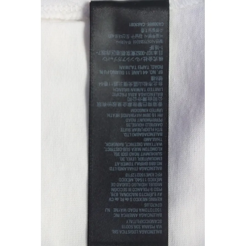 Balenciaga Catwalk Model Flame Lettering Digital Direct Printing T-shirt