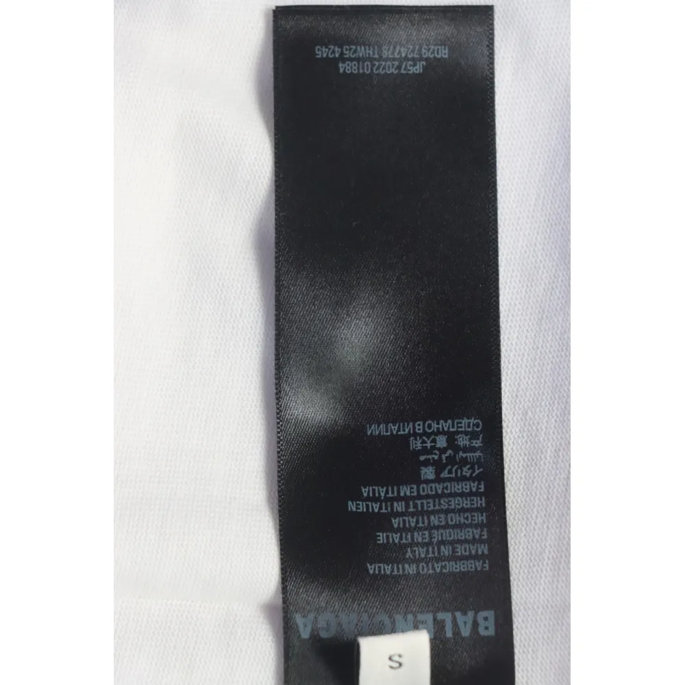 Balenciaga Catwalk Model Flame Lettering Digital Direct Printing T-shirt