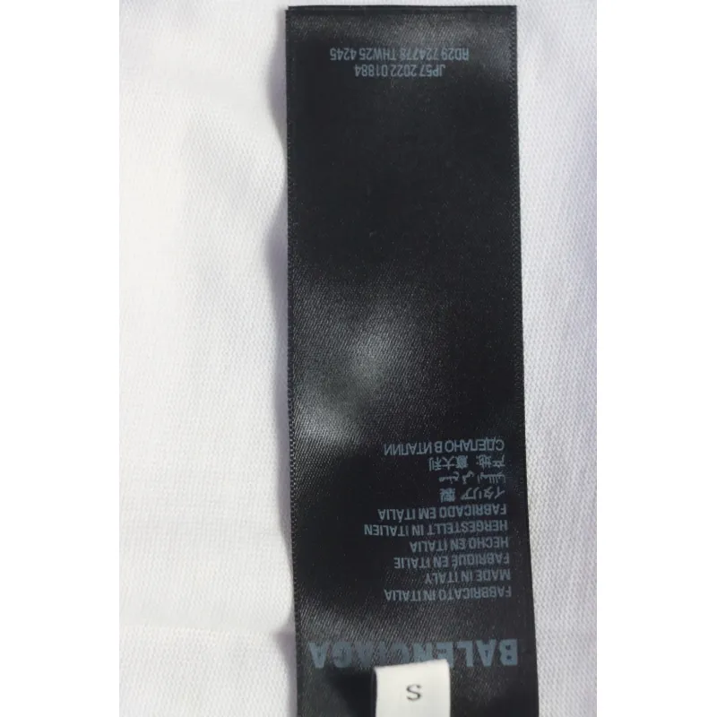 Balenciaga Catwalk Model Flame Lettering Digital Direct Printing T-shirt