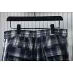 Balenciaga Check Letter Embroidered Striped Shorts