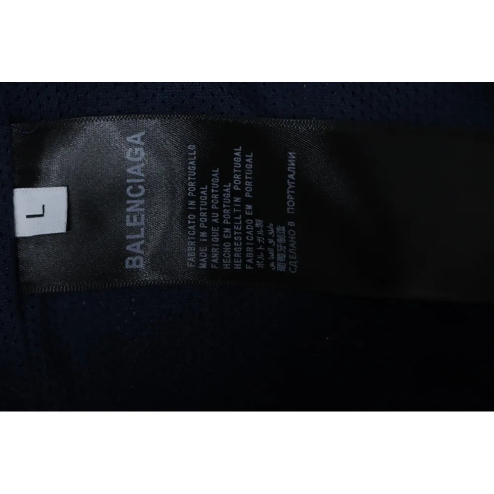 Balenciaga Check Letter Embroidered Striped Shorts
