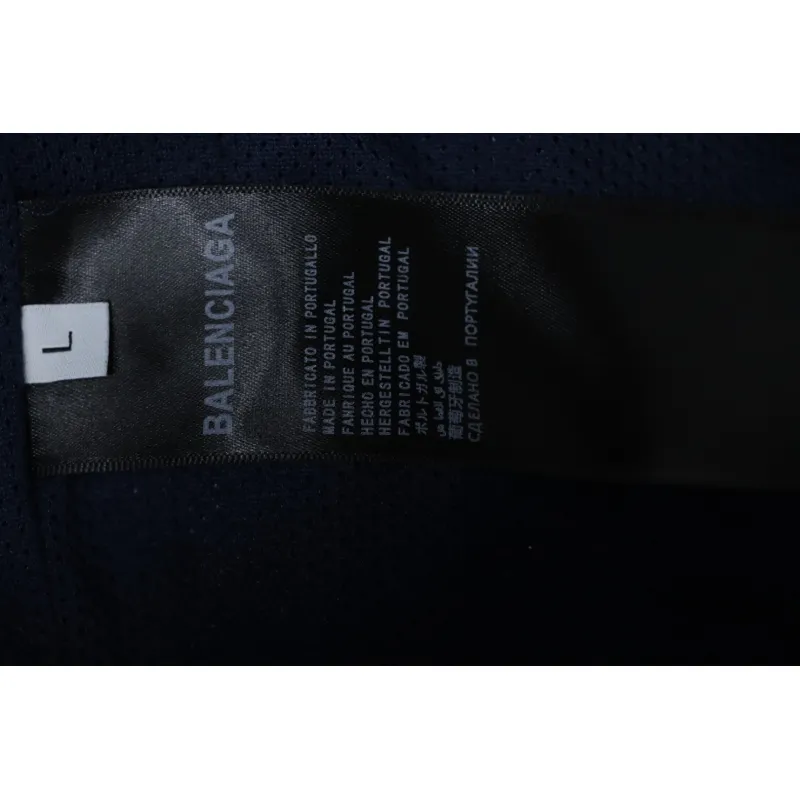Balenciaga Check Letter Embroidered Striped Shorts